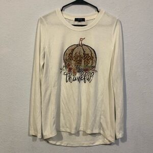 Modern Canvas Fall Theme Long Sleeve Top